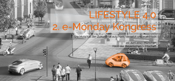 Der zweite e-Monday-Kongress findet am 20. Juni in München statt. Bildquelle: http://www.emove360.com/de/e-monday-kongress/